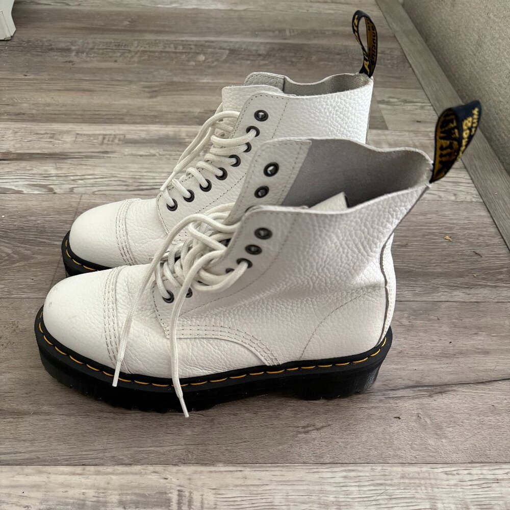 Dr. Martens White Combat Boots - Picture 3 of 16